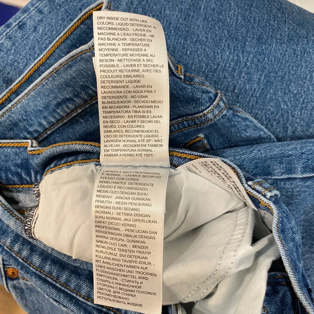 Levi's Jeans Men 34 x 26 Blue Wedgie Straight Button Fly Medium Wash Denim